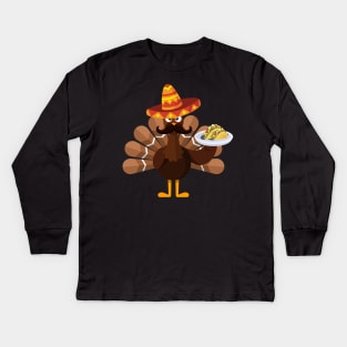 thanksgiving turkey Kids Long Sleeve T-Shirt